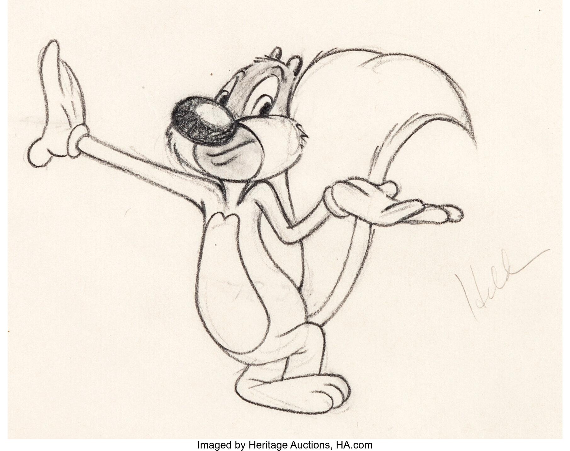 Screwball Squirrel Production Drawing (MGM, 1944).... Animation Art | Lot  #95446 | Heritage Auctions