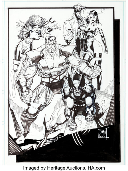 Jim Lee X-Men Pinup Page Illustration Original Art (Marvel, | Lot #92194 |  Heritage Auctions