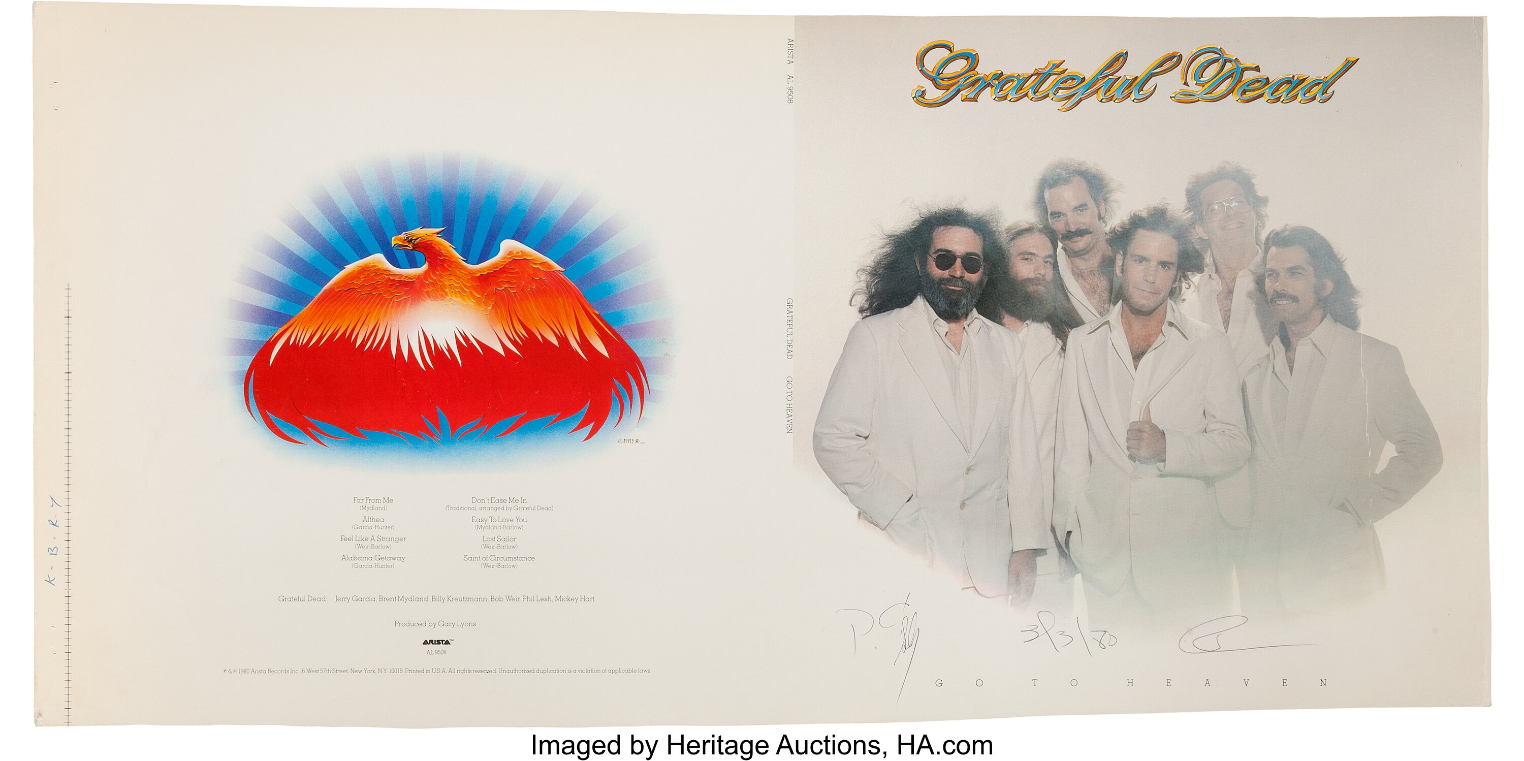 Grateful Dead Go To Heaven Lp Arista Al 9508 1980 Original Full Lot 446 Heritage Auctions