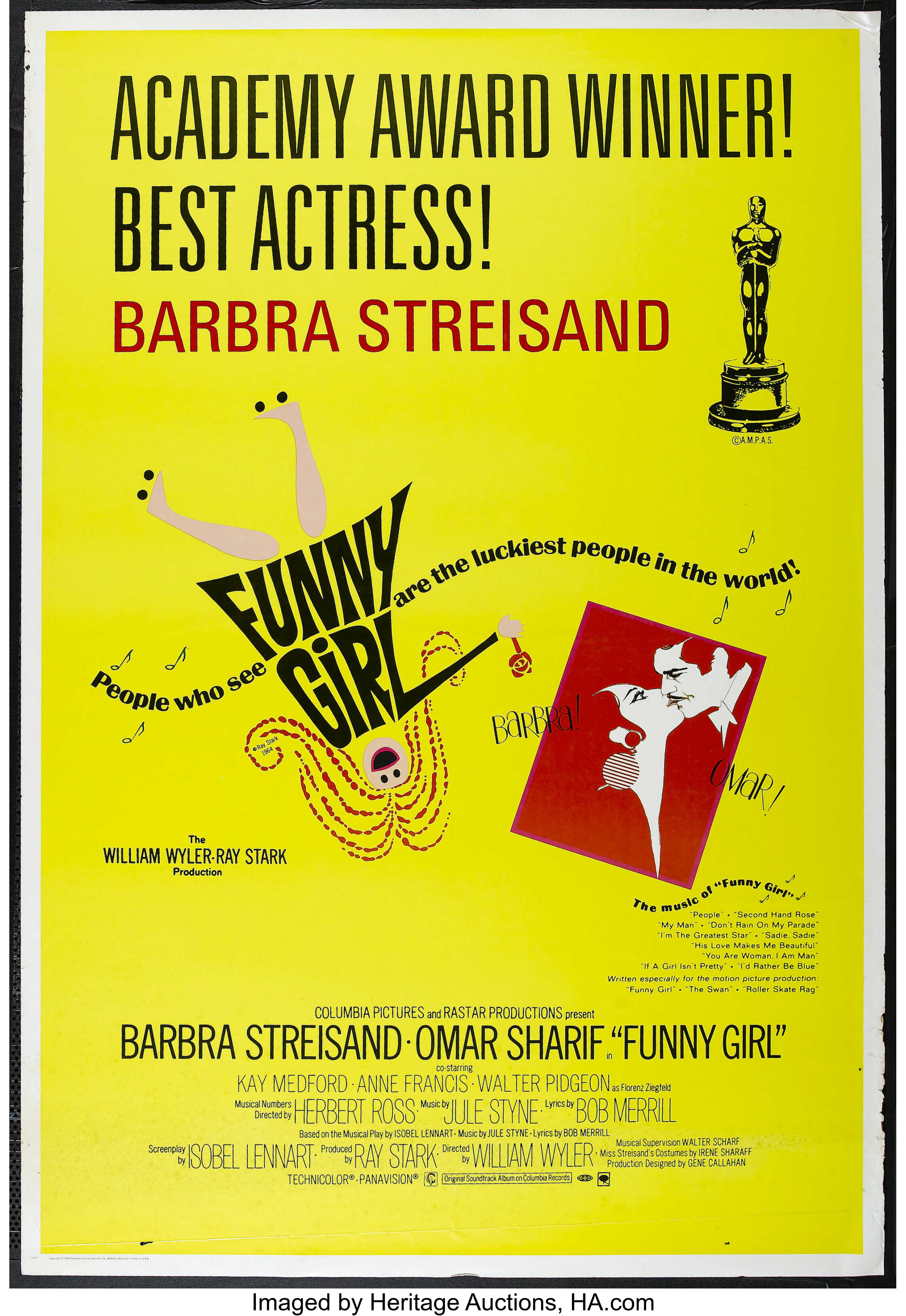 Funny Girl (Columbia, 1968). Poster (40