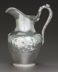 A WILLIAM GALE & SON SILVER PITCHER, New York, New York, 1862 Marks: W. GALE & SON, NEW YORK, 925, STERLING