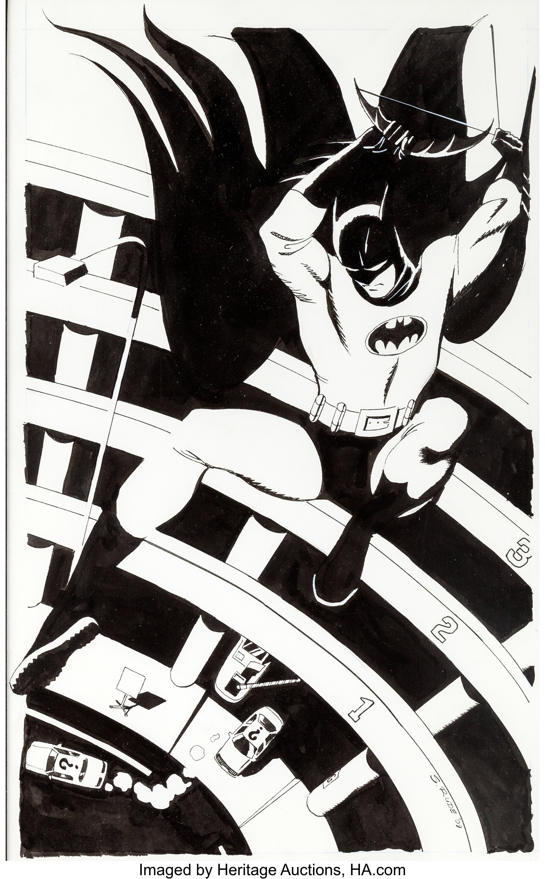 Steve Rude Batman Illustration Original Art (DC, 2008).... Original | Lot  #93966 | Heritage Auctions