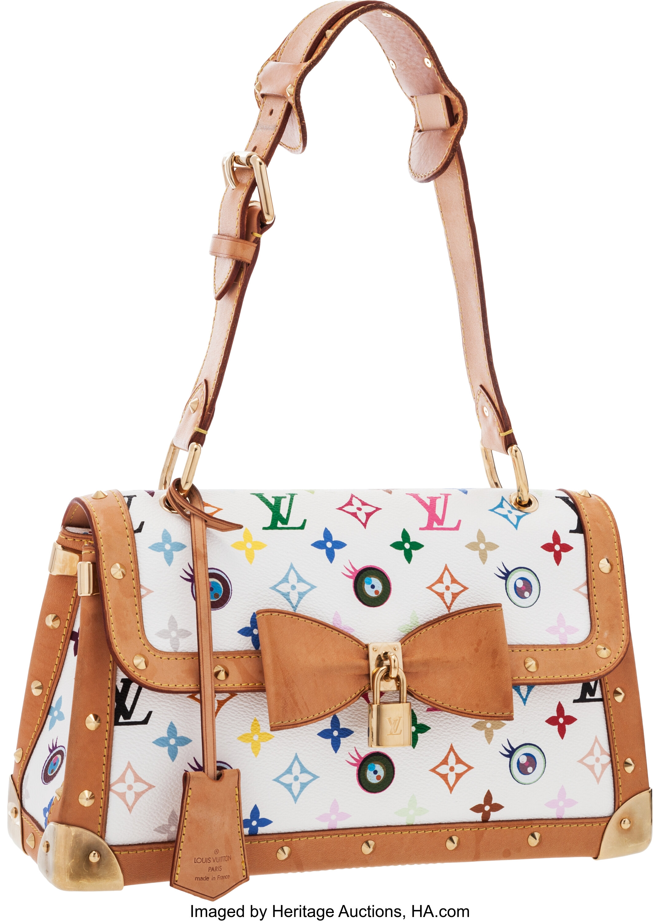 white rainbow louis vuitton bag