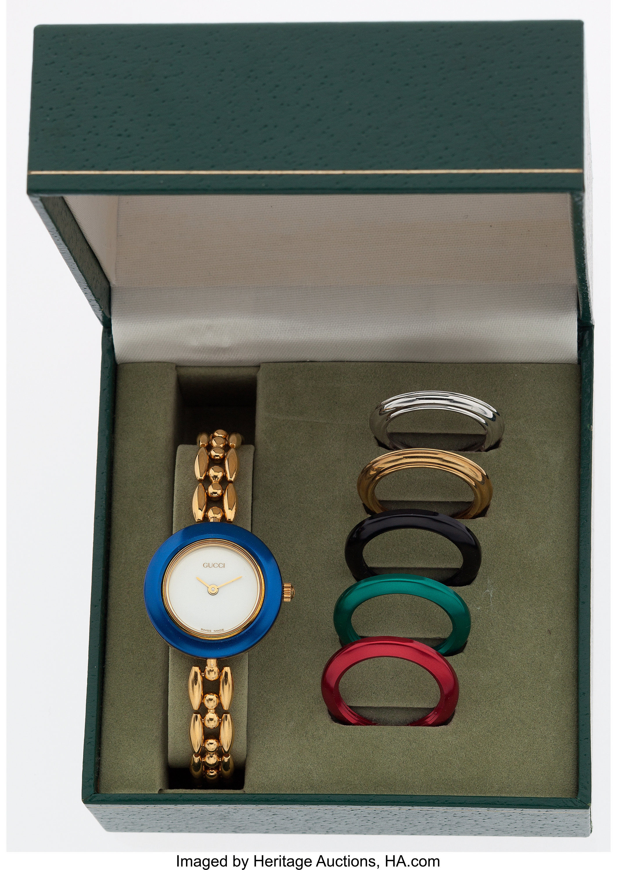 Gucci Gold Watch with Interchangeable Bezels. ... Luxury | Lot #16036 |  Heritage Auctions