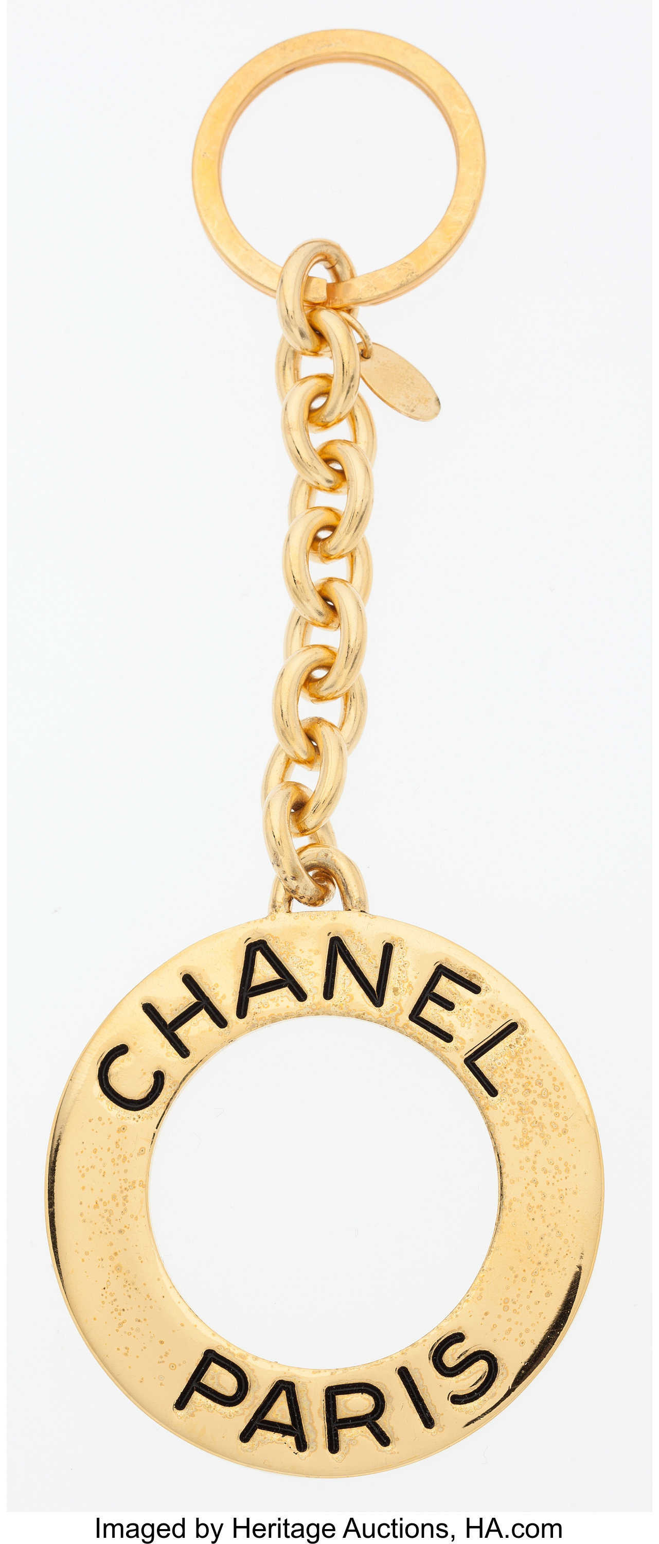 Chanel Gold Chanel Paris Keychain .  Luxury Accessories, Lot #19084