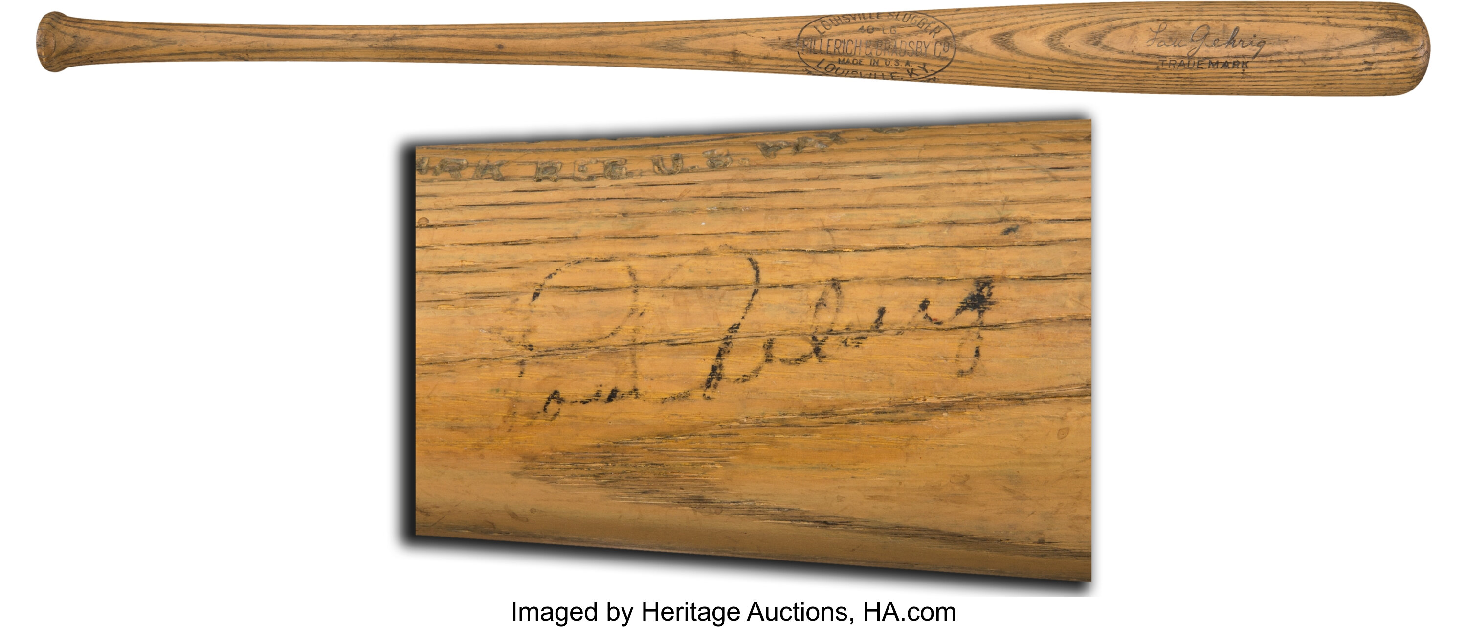 Sold at Auction: RARE Vintage 1930's Lou Gehrig Louisville Slugger