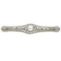 Estate Jewelry:Brooches - Pins, Cultured Pearl, Diamond, Platinum Brooch. ...