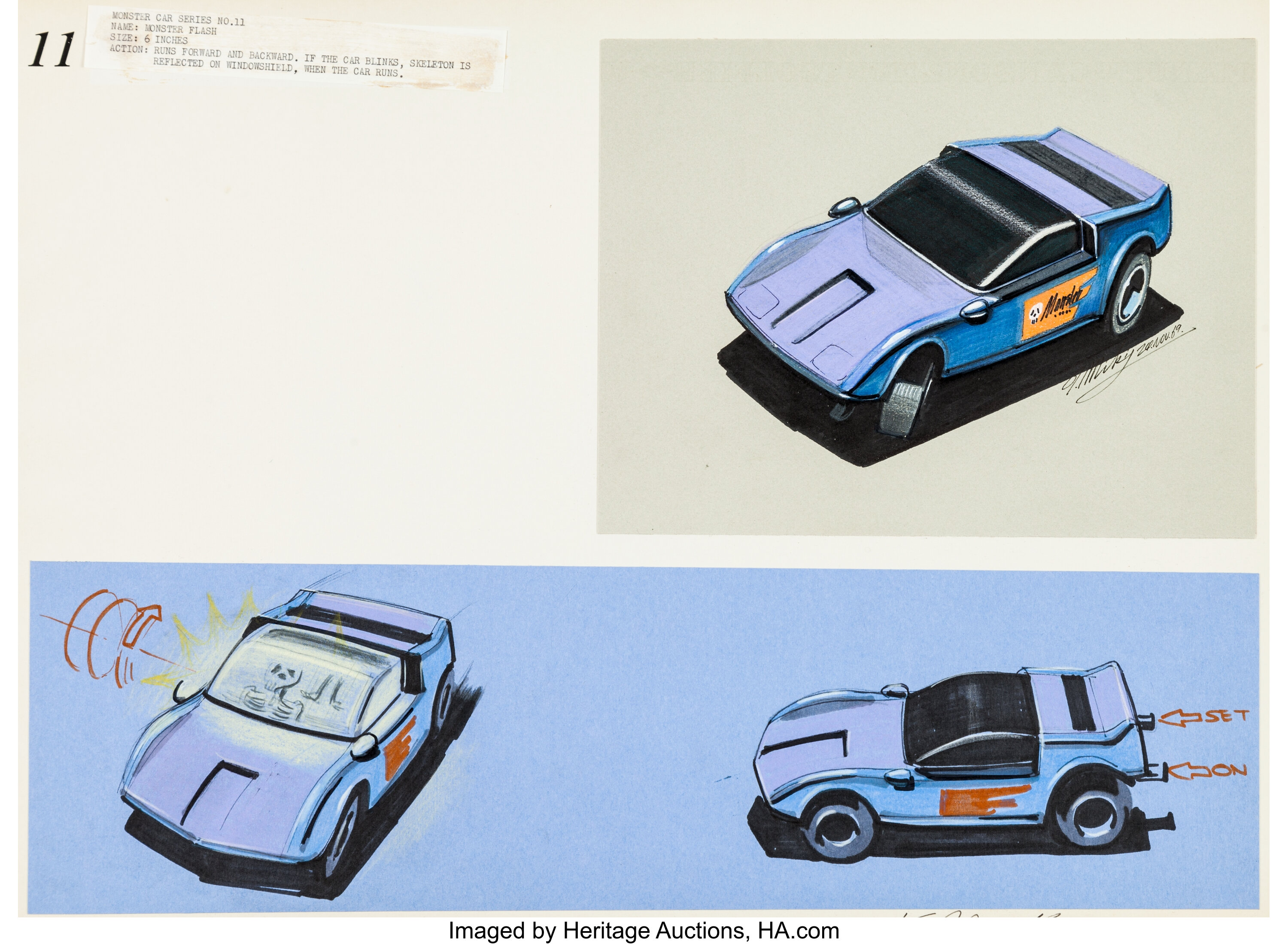 Monster Car Series No 11 Monster Flash Concept Sketch