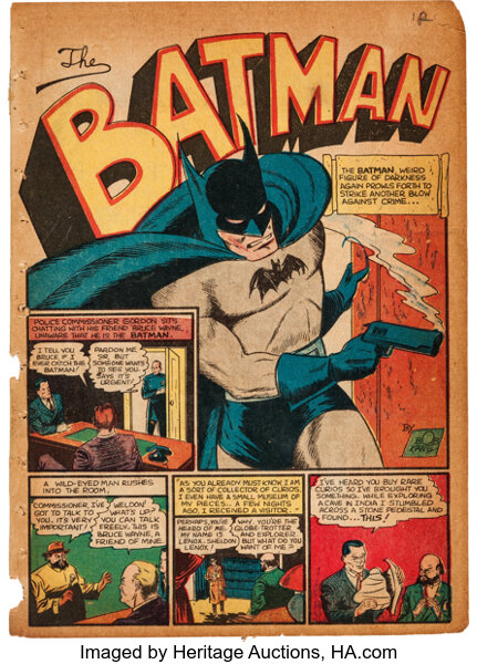 Detective Comics Batman Story Pages Group (DC, 1930s-40s).... | Lot #91079  | Heritage Auctions