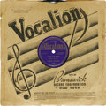 Music Memorabilia:Recordings, Robert Johnson "Stop Breaking Down Blues"/ "Honeymoon Blues" 78
Vocalion 4002 (1938). Recorded during the Dallas sessions in...