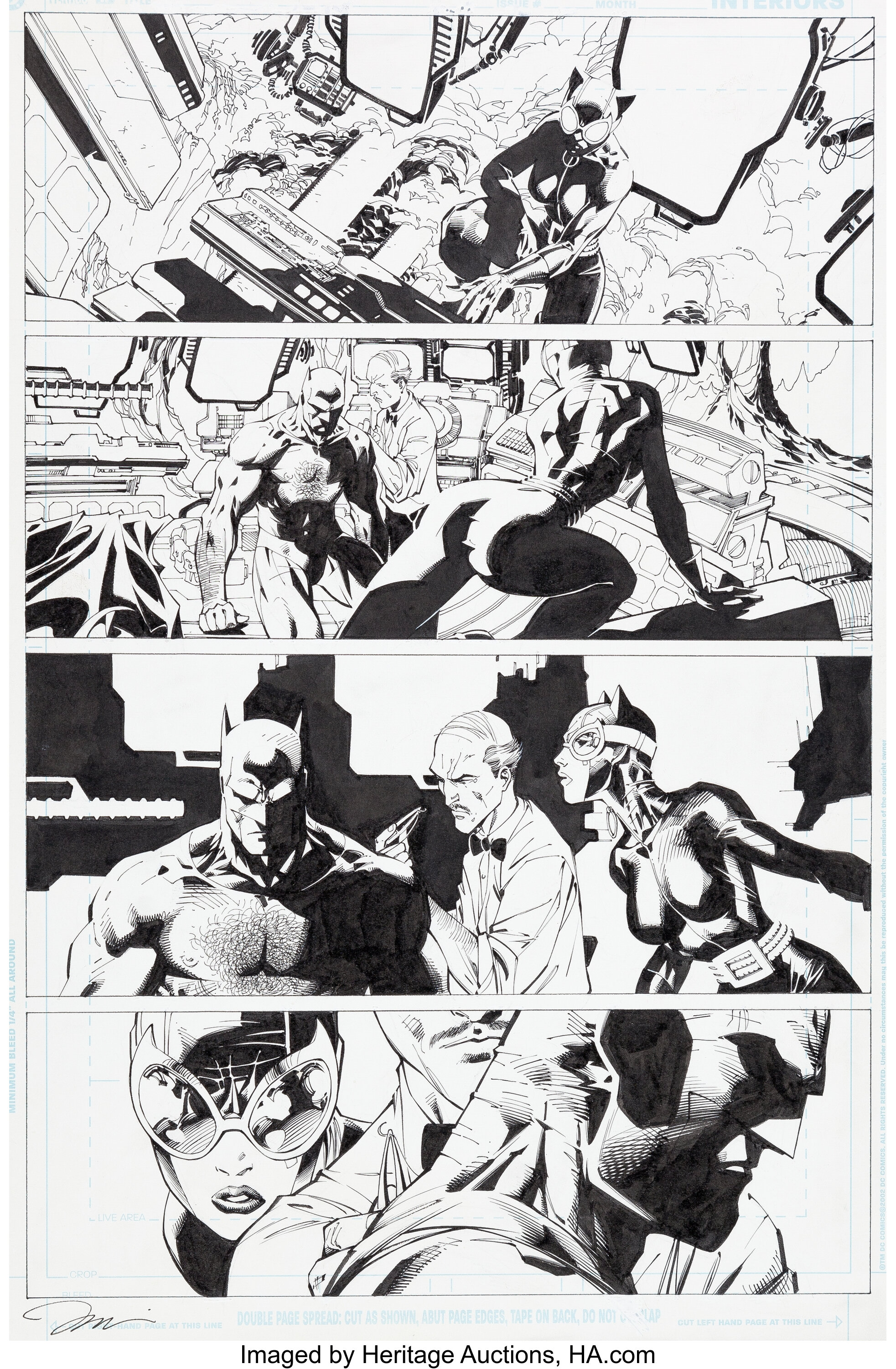 Jim Lee Wizard #0 Batman #616A Page 1 Batman and Catwoman Original | Lot  #92156 | Heritage Auctions