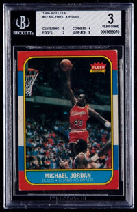 1986 Fleer Michael Jordan #57 BVG VG 3