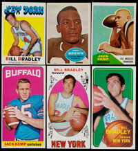 1960-76 Basketball & Football Card Collection (62) With Bradley, Brown and Kemp
