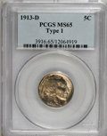 Buffalo Nickels: , 1913-D 5C Type One MS65 PCGS. PCGS Population (606/306). NGC
Census: (429/156). Mintage: 5,337,000. Numismedia Wsl. Price f...