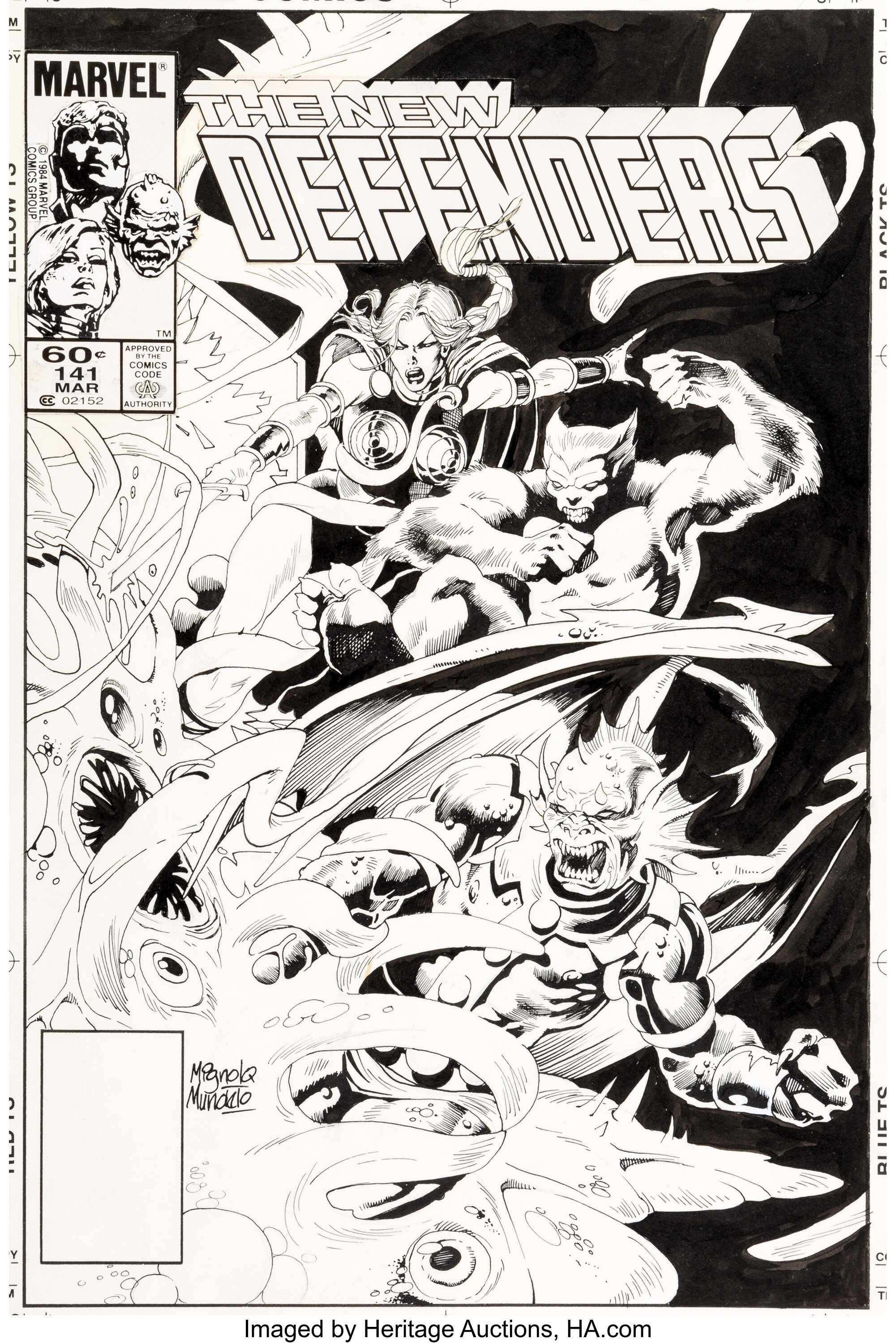Mike Mignola And Kevin Nowlan As Mundelo Defenders 141 Cover Lot 92173 Heritage Auctions
