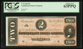 Confederate Notes:1864 Issues, T70 $2 1864 PF-1 Cr. 569.. ...