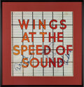Music Memorabilia:Autographs and Signed Items, Beatles - Wings Signed At the Speed of Sound LP Cover (Capitol
SW-11525, 1976)....