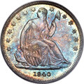 Seated Half Dollars, 1840 50C Small Letters (Reverse of 1839), Repunched Date, FS-301,
WB-102, MS66 PCGS. CAC....