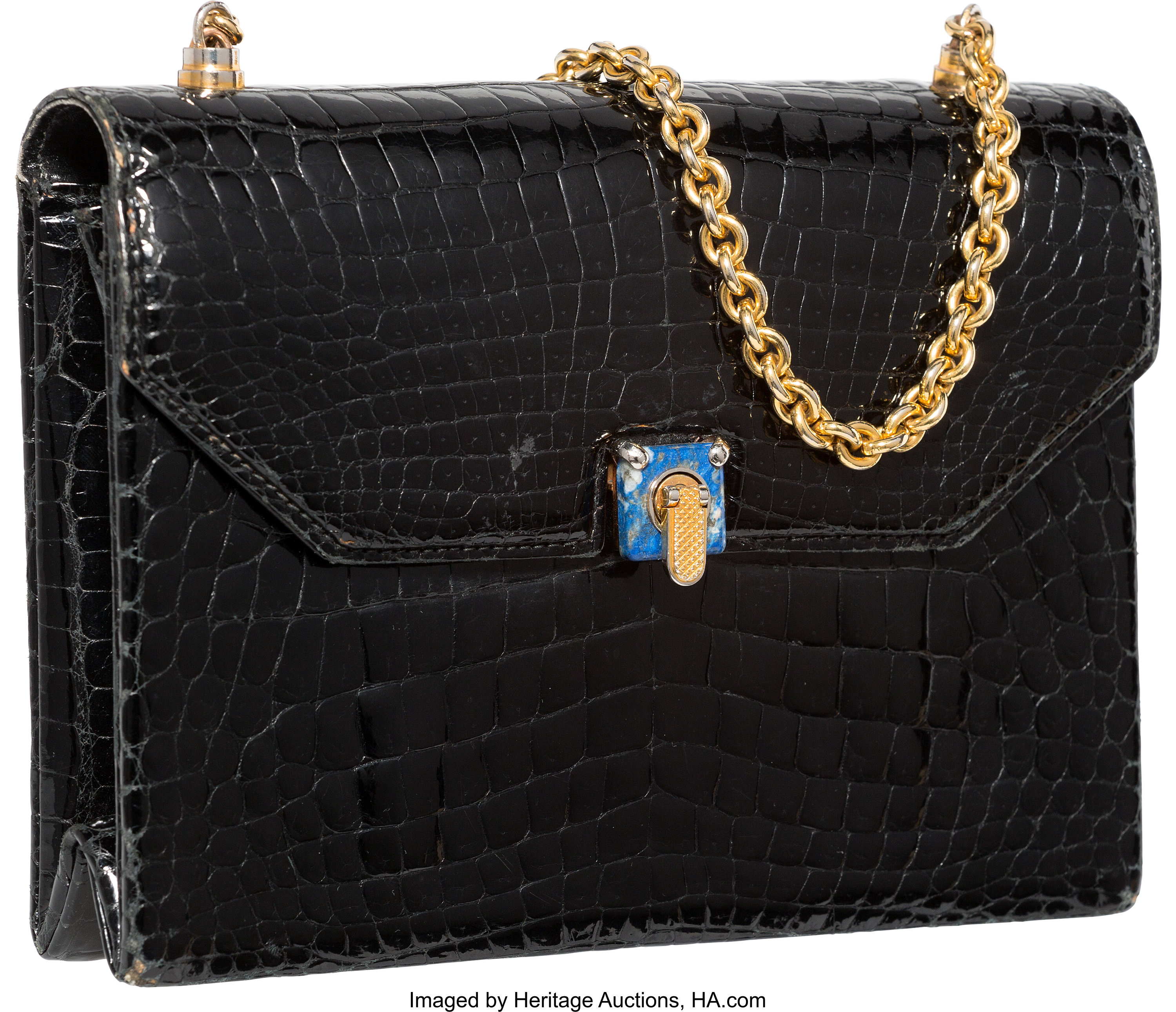 Gucci Plum Crocodile Medium Ophidia Chain Shoulder Bag Gold Hardware  Available For Immediate Sale At Sotheby's