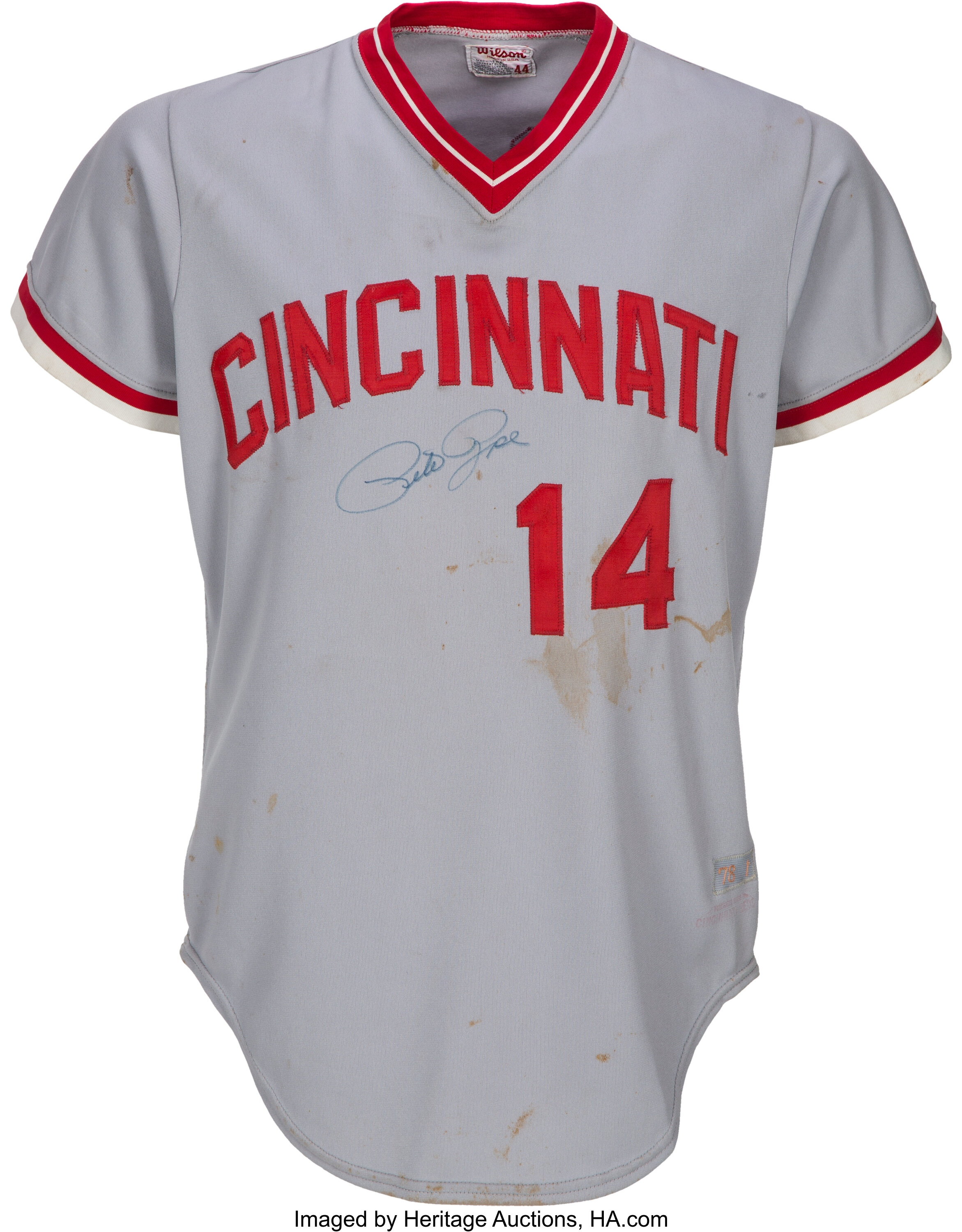 cincinnati reds game used jersey