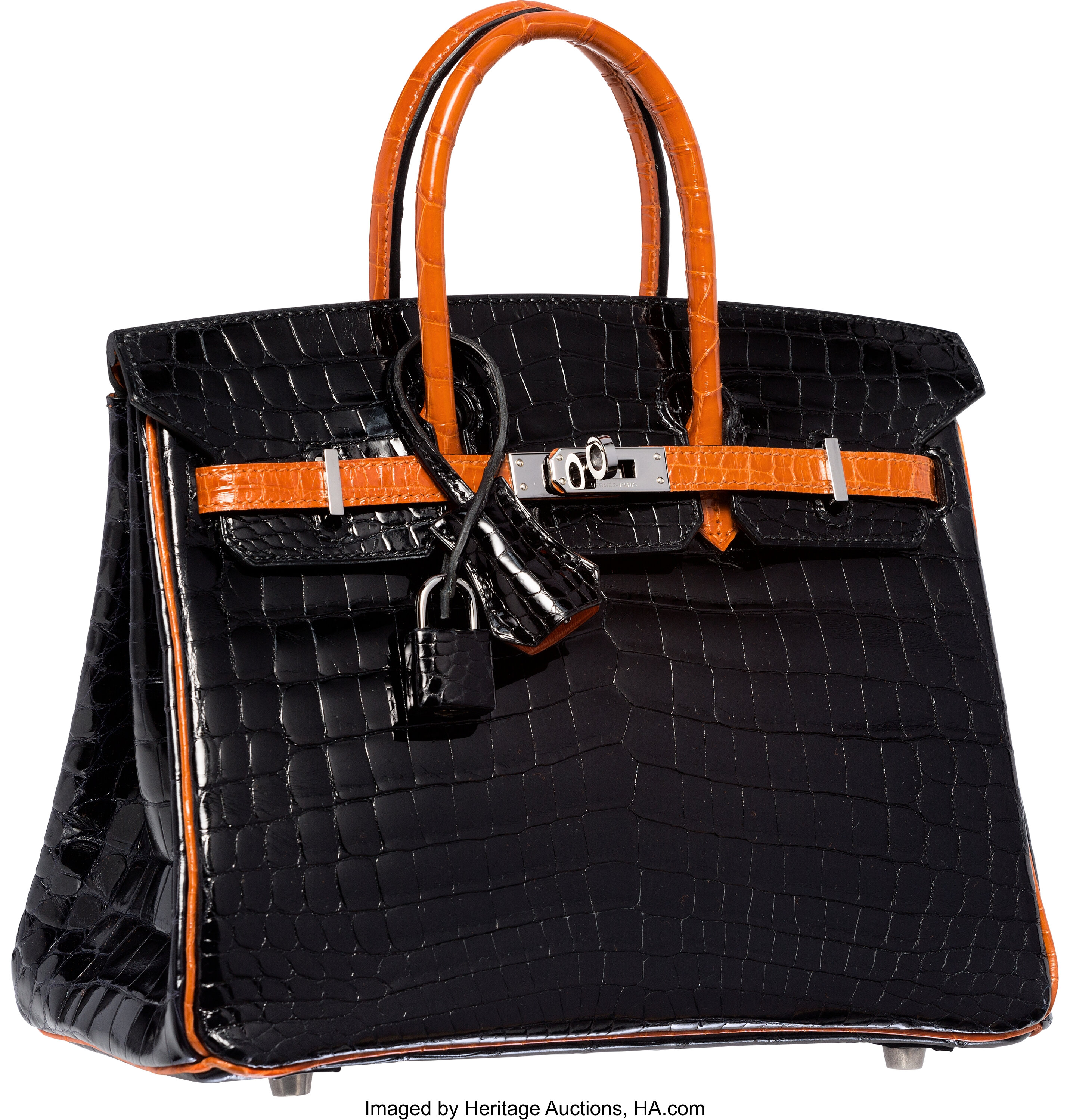 hermes orange crocodile birkin bag