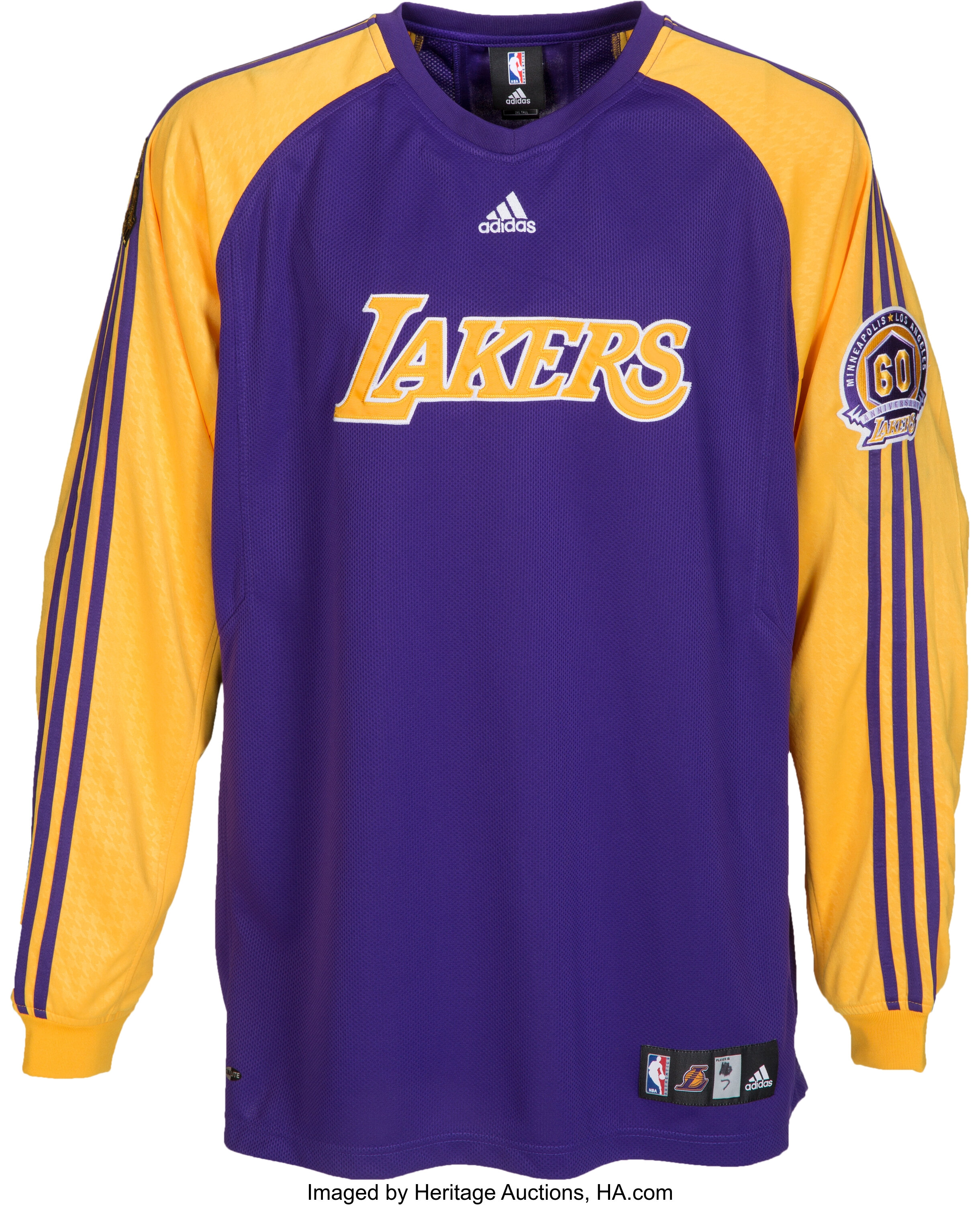 2007-08 Lamar Odom NBA Finals Game Worn Los Angeles Lakers Warm-up, Lot  #83794