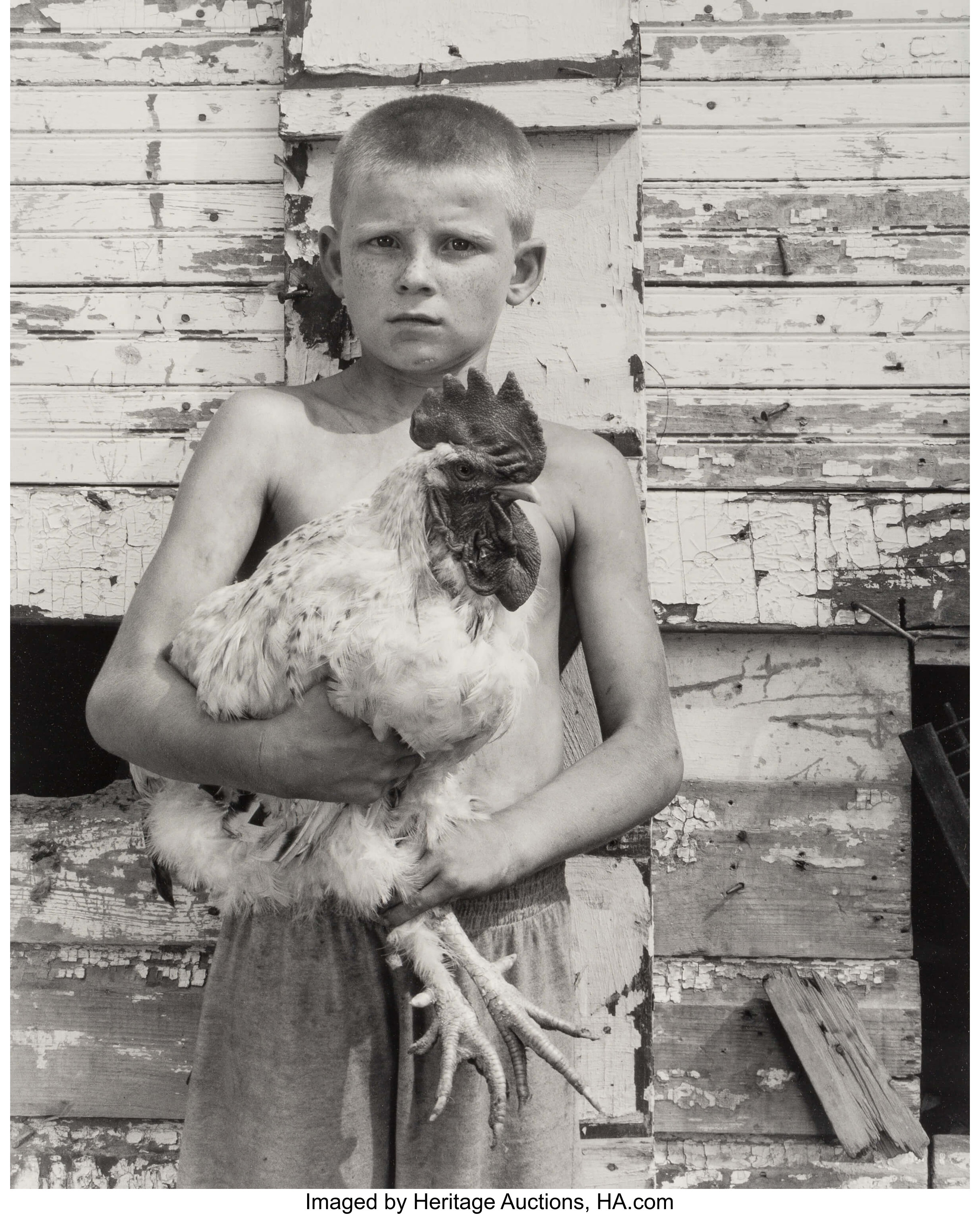 Shelby Lee Adams (American, b. 1950). Eric with Spike the rooster, | Lot  #46008 | Heritage Auctions