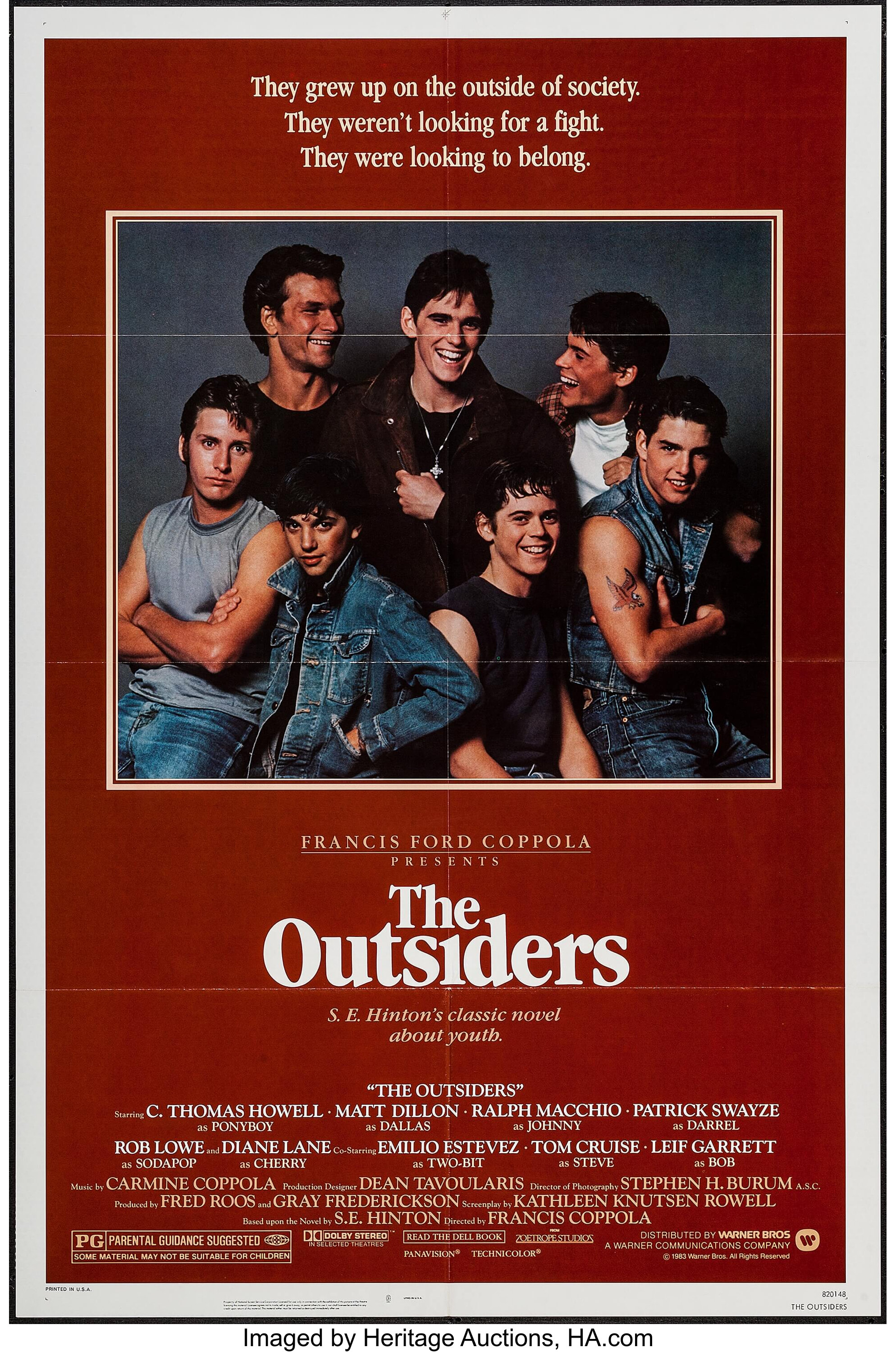 Ralph Macchio Hinton S.E Minimalist Movie Poster Matt Dillon The Outsiders