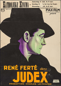Judex 34 (Pax-Film, 1934). Pre-War Belgian (23.25" X 33.5"). Foreign