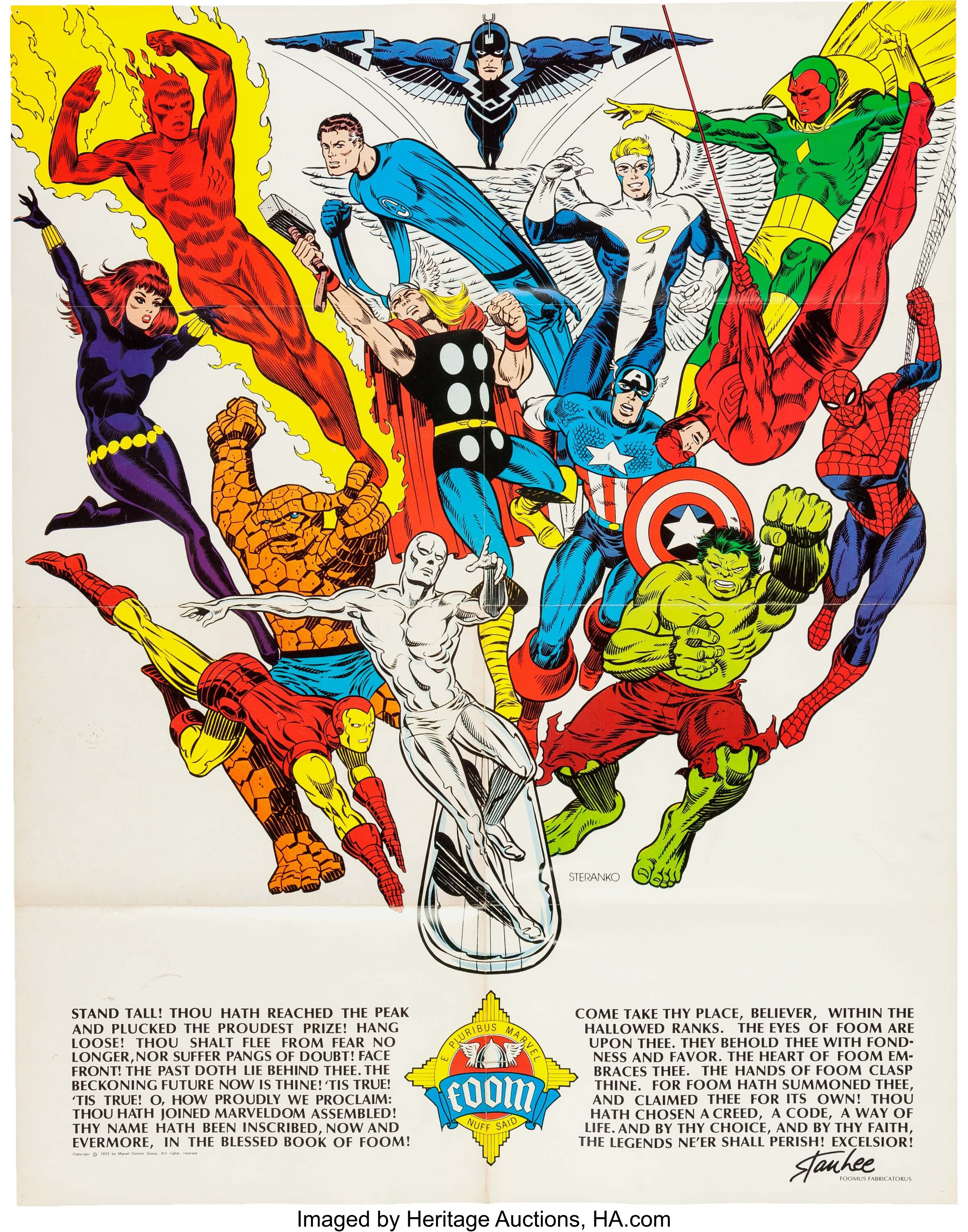Jim Steranko Marvel Foom Poster And Dynamite Magazine Poster