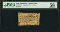 Colonial Notes:New Hampshire, New Hampshire June 28, 1776 5d PMG Choice About Unc 58 Net.. ...