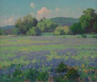 Maurice Braun (American, 1877-1941) Texas Bluebonnets Oil on canvas 20 x 24 inches (50.8 x 61.0 cm) Signed lower right:...