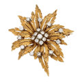 Estate Jewelry:Brooches - Pins, Diamond, Gold Brooch. ...