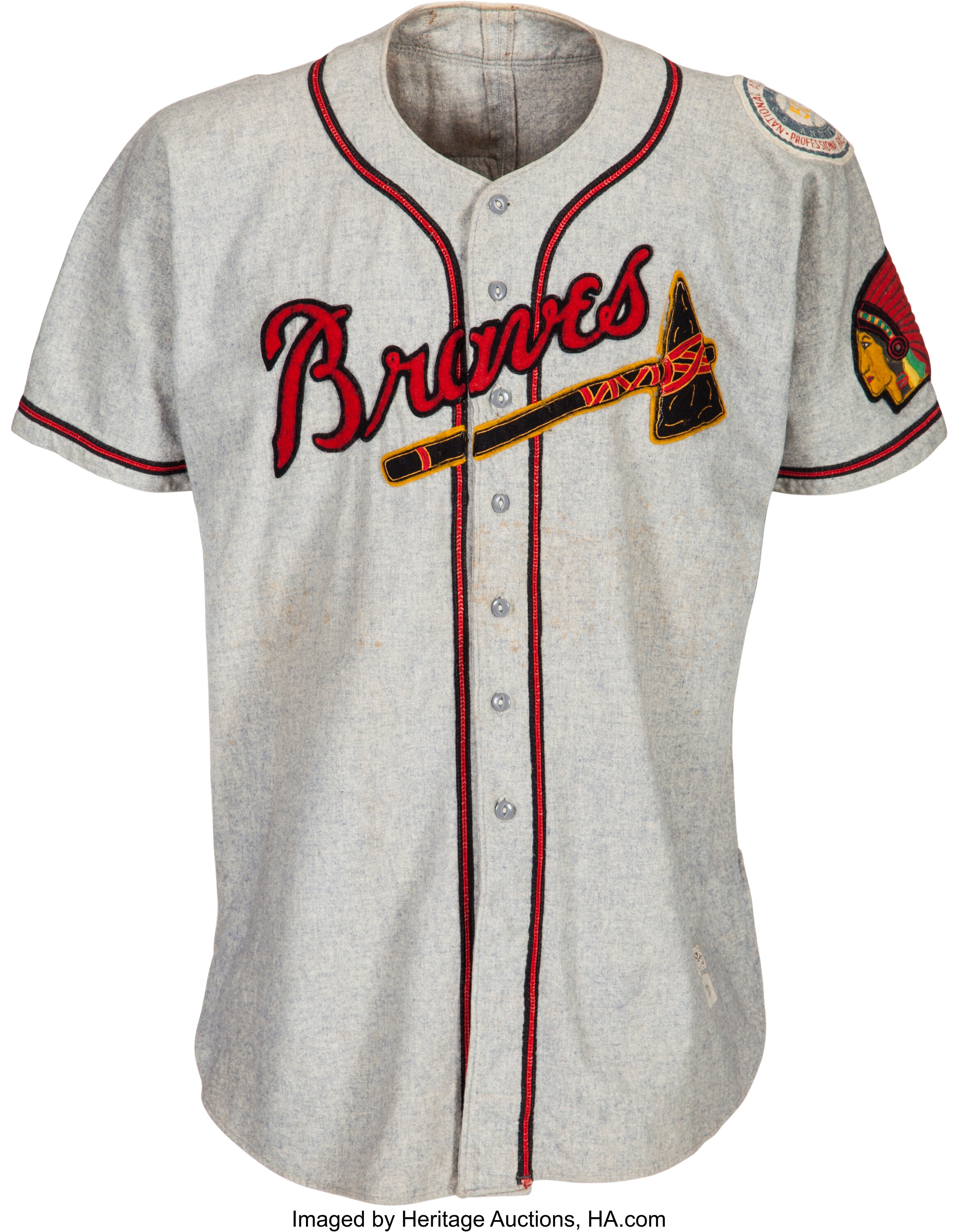 boston braves game worn jersey