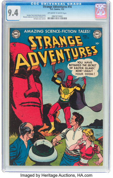 Strange Adventures #16 (DC, 1952) CGC NM 9.4 Off-white to white pages....