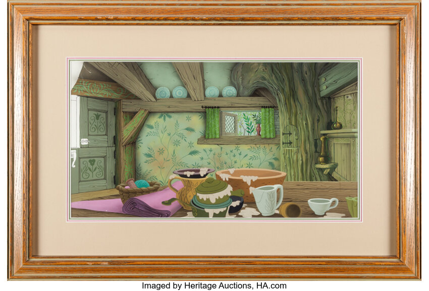 Sleeping Beauty Cottage Interior Pan Preliminary Background Walt