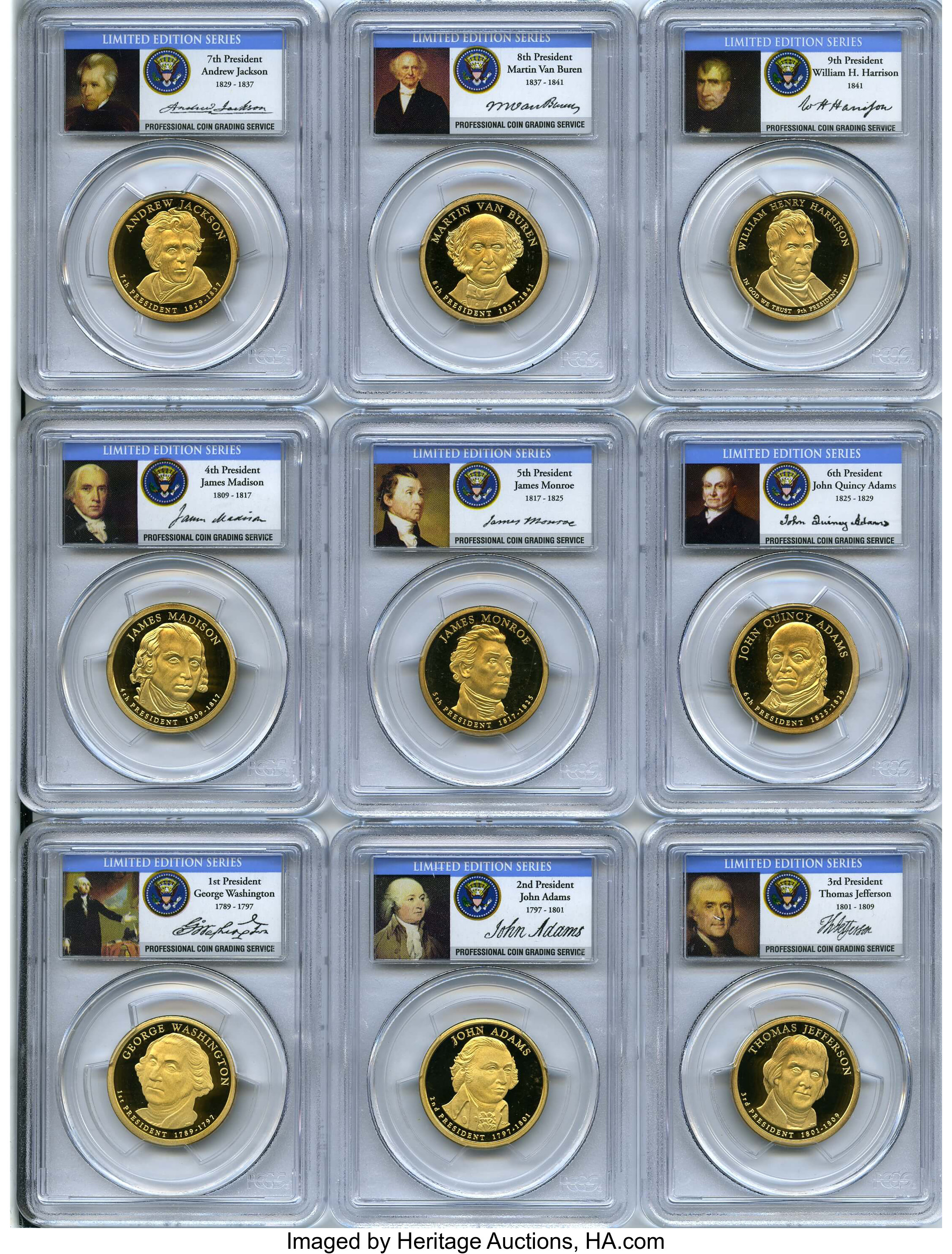 COMPLETE PRESIDENTIAL DOLLARS COIN COLLECTION TO DATE 36 coins 