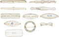 Estate Jewelry:Brooches - Pins, Diamond, Montana Sapphire, Rock Crystal Quartz, White Gold, Base
Metal Brooches. ... (Total: 11 Items)