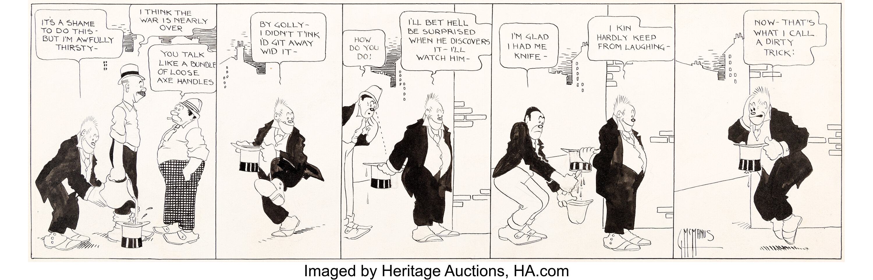 George McManus Bringing Up Father Daily Comic Strip Original Art | Lot  #93424 | Heritage Auctions