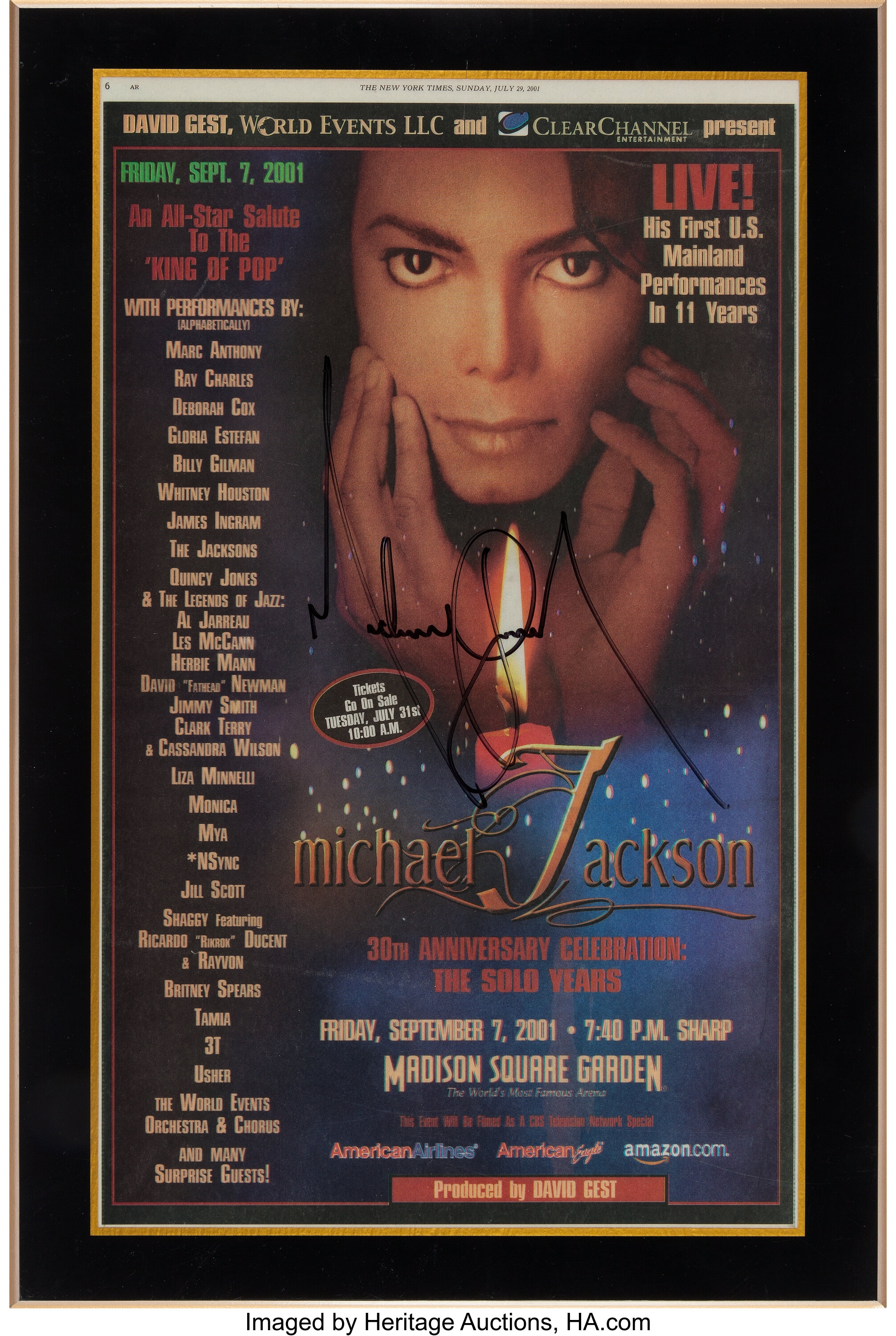 Michael Jackson Signed 30th Anniversary Celebration Newspaper