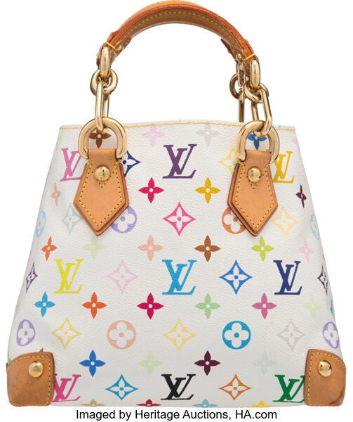 Louis Vuitton White Multicolore Monogram Canvas Audra Bag. Good to