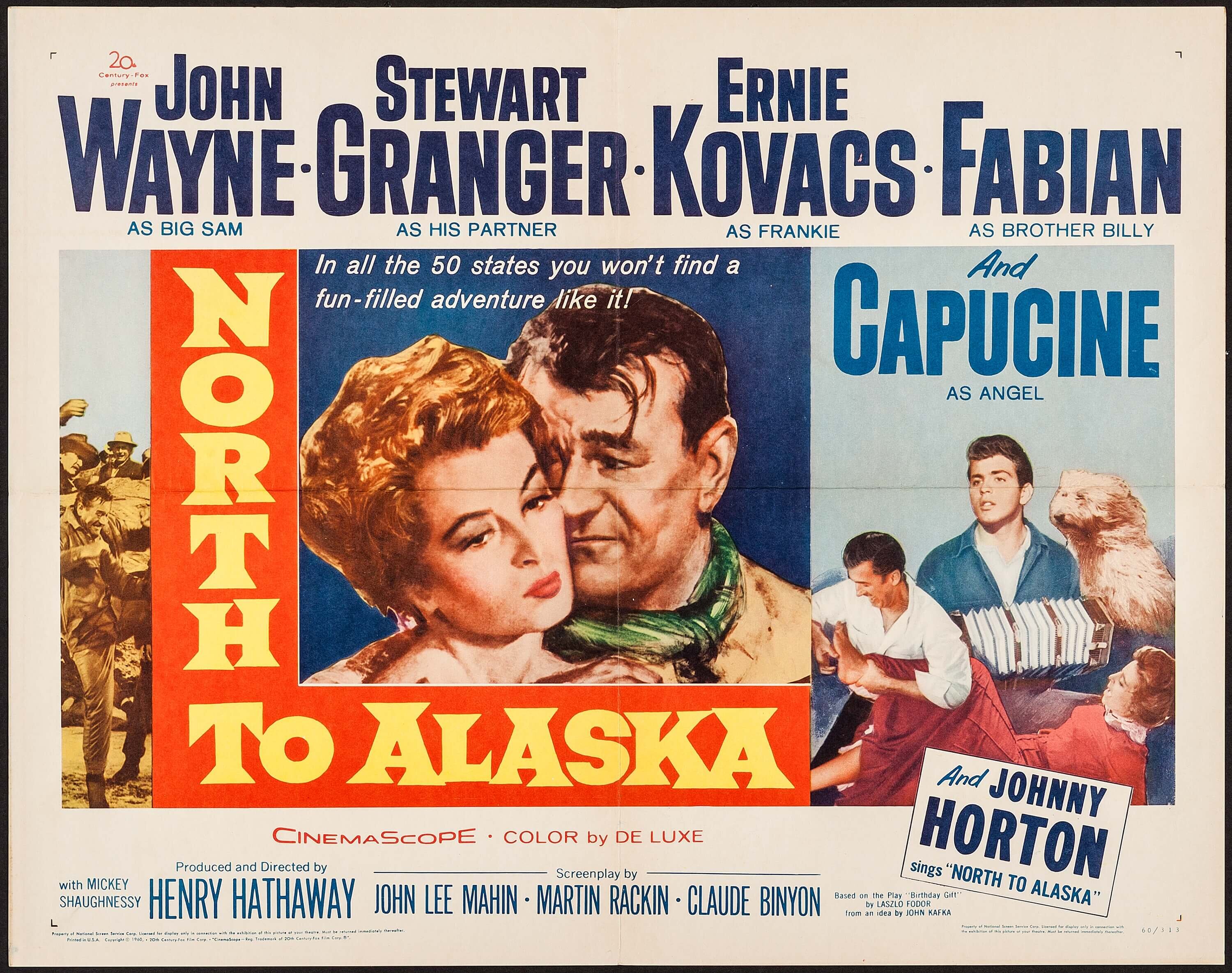 North to Alaska (20th Century Fox, 1960). Half Sheet (22" X 28 ...