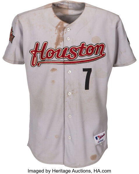 2004 Craig Biggio Game Worn Houston Astros Jersey. Baseball