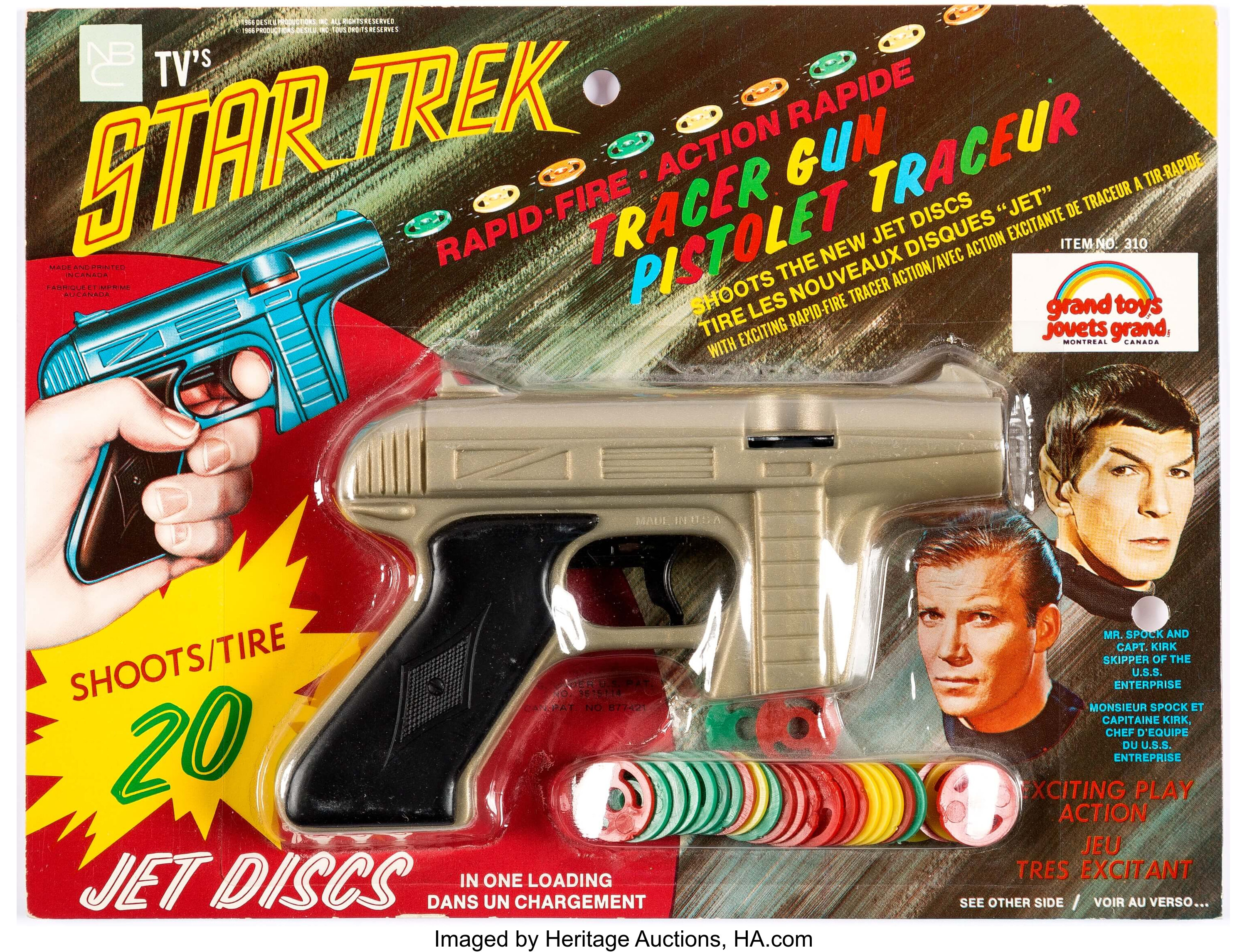 Star Trek Jet Discs Tracer Gun (Rayline, 1966).... Memorabilia | Lot #11721  | Heritage Auctions