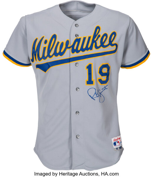 1991 Robin Yount Game Worn Milwaukee Brewers Jersey.  Baseball, Lot  #81407