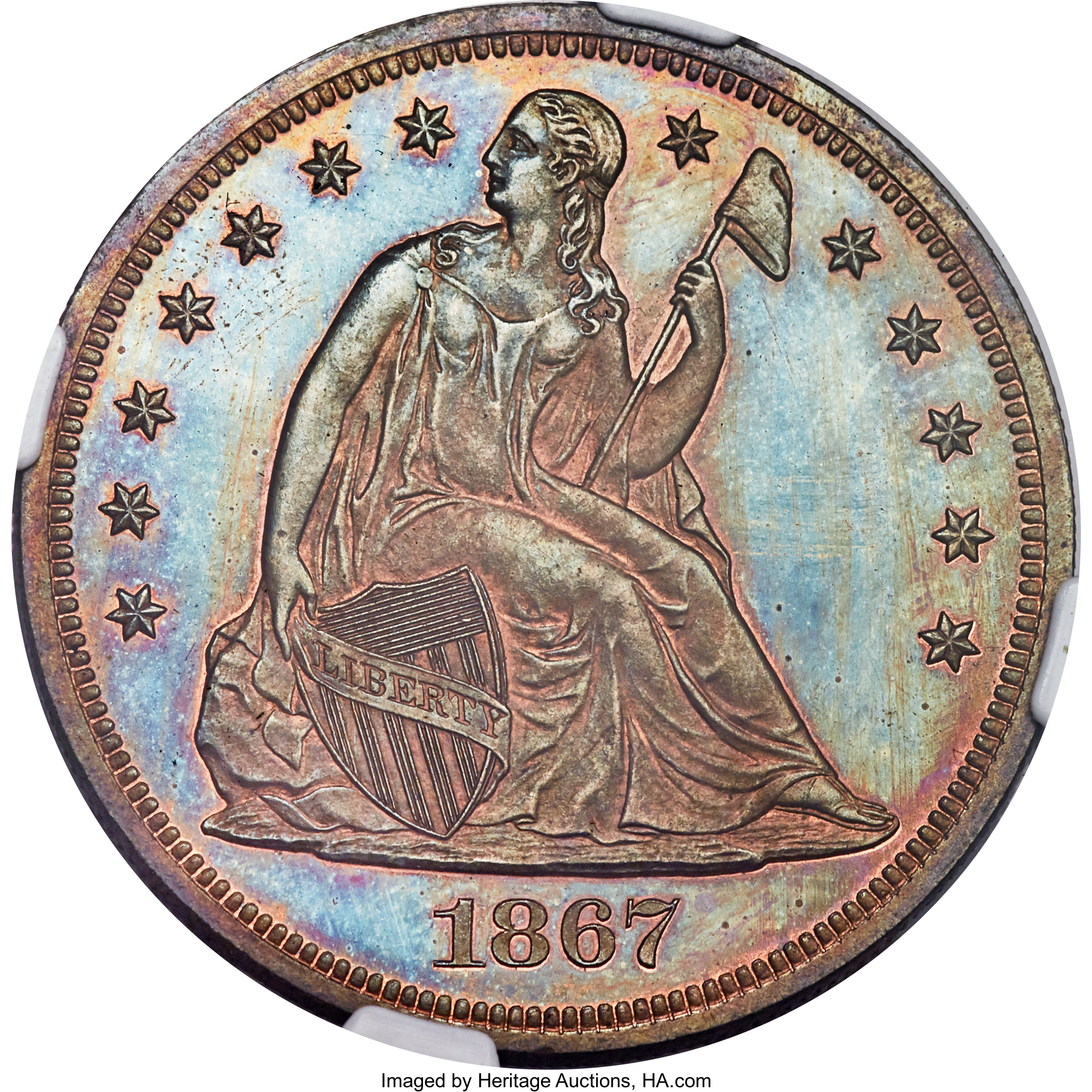 1867 1 One Dollar Judd 592 Pollock 656 Low R 7 Pr67 Red And Lot 4404 Heritage Auctions