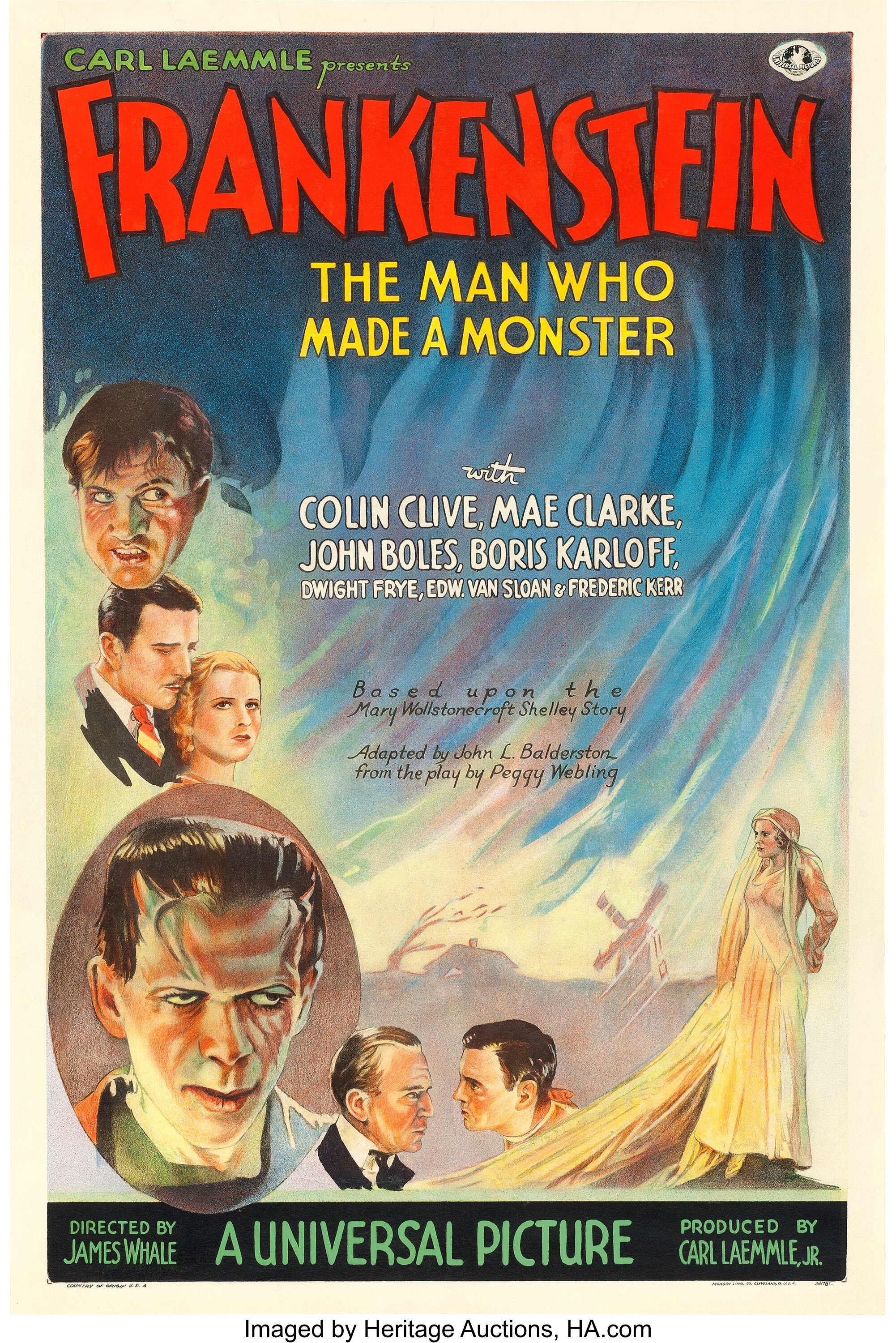 Frankenstein (Universal, 1931). One Sheet (27" X 41") Style A.. ... | Lot  #86255 | Heritage Auctions