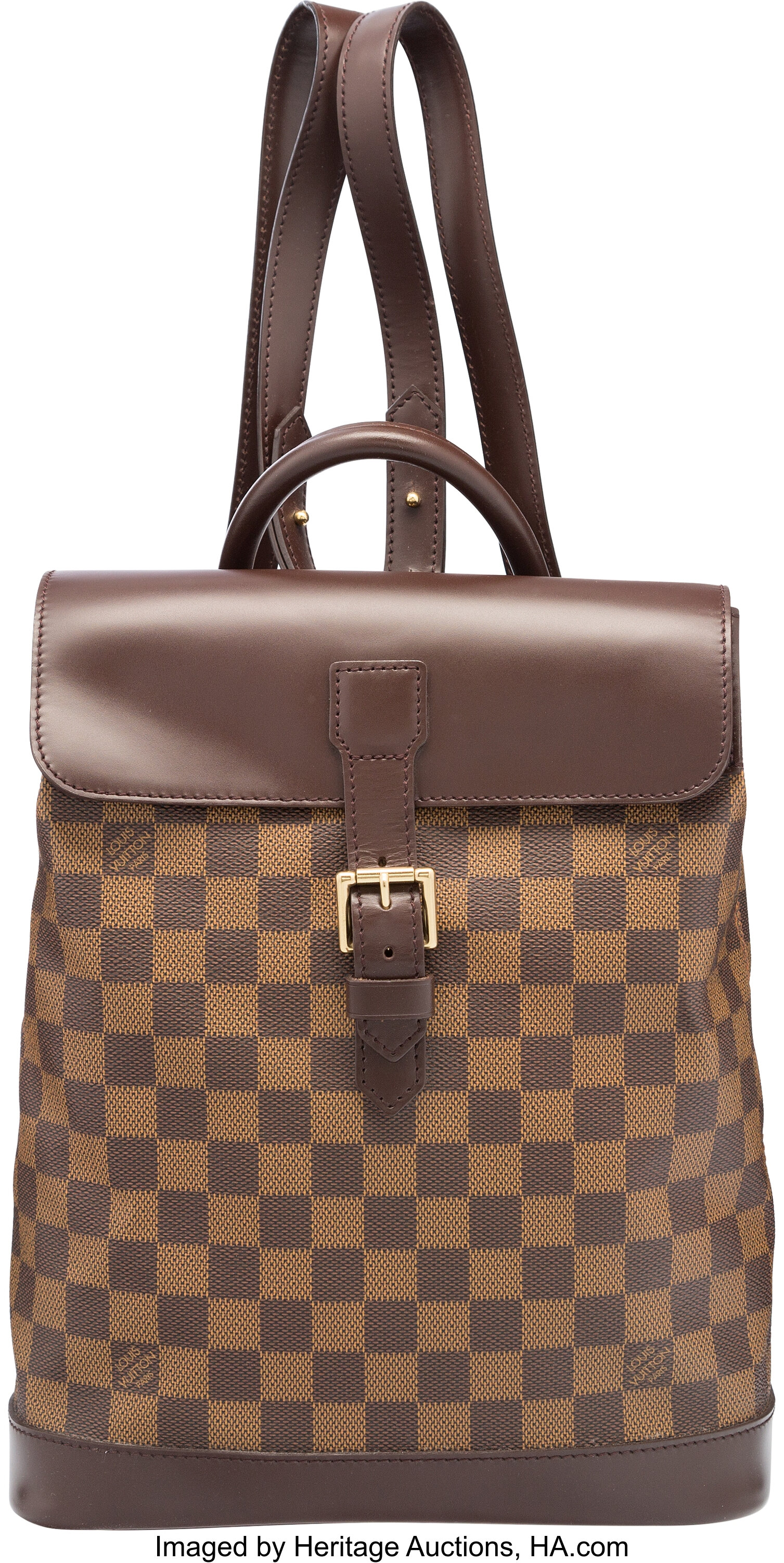 Louis Vuitton Damier Ebene Soho Backpack in Brown