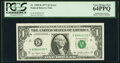 Gutter Fold on Face Error Fr. 1909-K $1 1977 Federal Reserve Note. PCGS Very Choice New 64PPQ