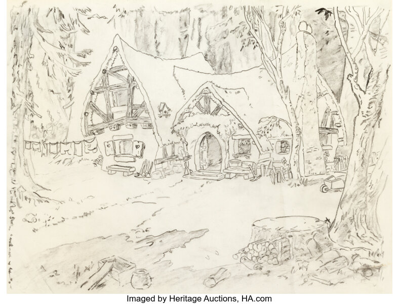 Snow White And The Seven Dwarfs Cottage Concept Art By Ken